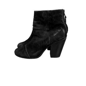rag & bone black suede ankle booties